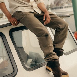 The Chore Pant in Stone Chipped Canvas