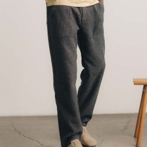The Breakwater Pant in Charcoal Sashiko