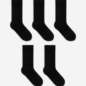 Supima Cotton Rib Socks 5 Pairs