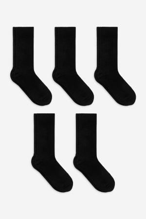Supima Cotton Rib Socks 5 Pairs