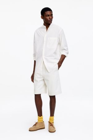 Relaxed Cotton Linen Shorts