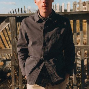 The Ojai Jacket in Organic Charcoal Foundation Twill