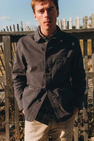 The Ojai Jacket in Organic Charcoal Foundation Twill