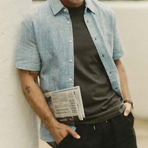 The Short Sleeve California in Sky Hemp