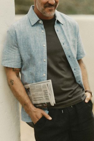 The Short Sleeve California in Sky Hemp