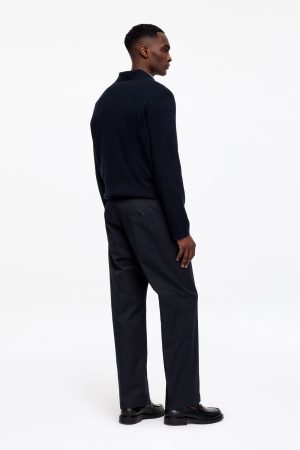 Relaxed Cotton Twill Trousers