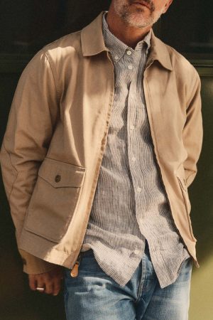 The Airman Jacket in Organic Khaki Foundation Twill