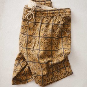 The Apres Short in Fennel Block Print
