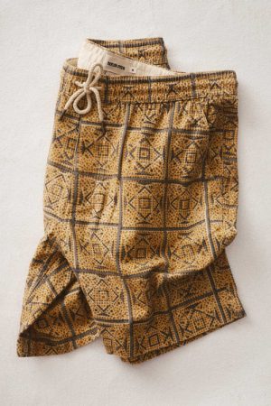 The Apres Short in Fennel Block Print