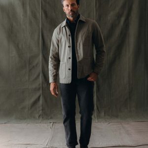 The Ojai Jacket in Organic Smoked Olive Foundation Twill