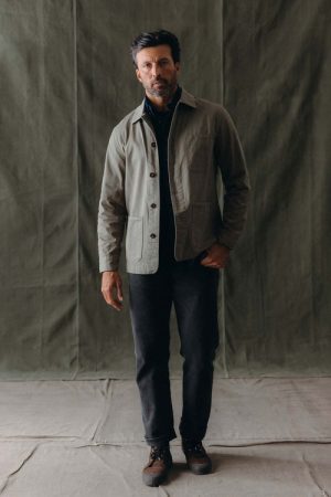 The Ojai Jacket in Organic Smoked Olive Foundation Twill