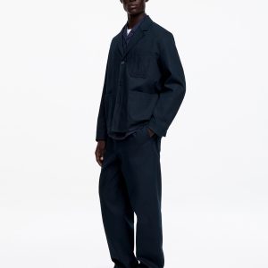 Relaxed Cotton-Linen Blazer