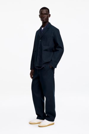 Relaxed Cotton-Linen Blazer