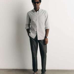 The Easy Pant in Black Indigo Chambray