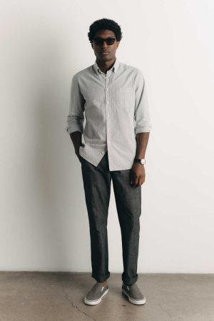 The Easy Pant in Black Indigo Chambray