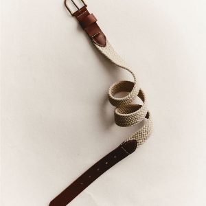 The Stretch Braided Belt in Natural