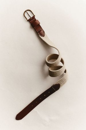 The Stretch Braided Belt in Natural