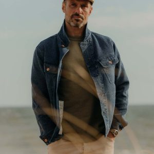 The Long Haul Jacket in Rinsed Indigo Waffle