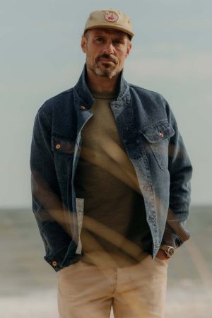 The Long Haul Jacket in Rinsed Indigo Waffle