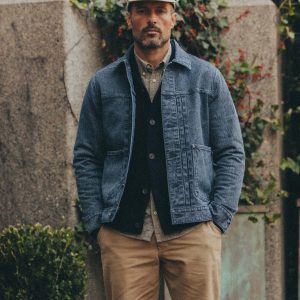 The Ryder Jacket in Japanese Washed Indigo Sashiko