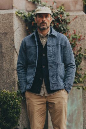 The Ryder Jacket in Japanese Washed Indigo Sashiko