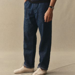 The Breakwater Pant in Rinsed Indigo Hemp Denim