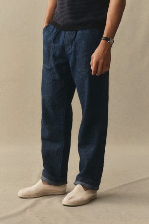The Breakwater Pant in Rinsed Indigo Hemp Denim
