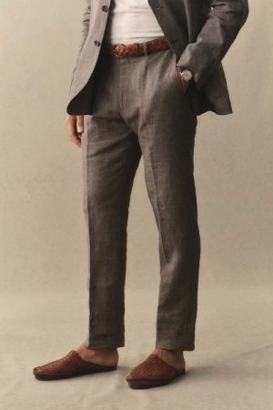 The Stevens Trouser in Morel Micro Check