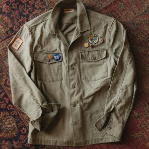 The Surplus Shirt in Field Olive Reverse Sateen