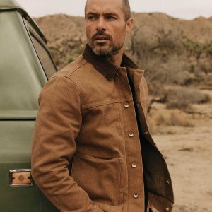 The Ryder Jacket in Tobacco Chipped Canvas