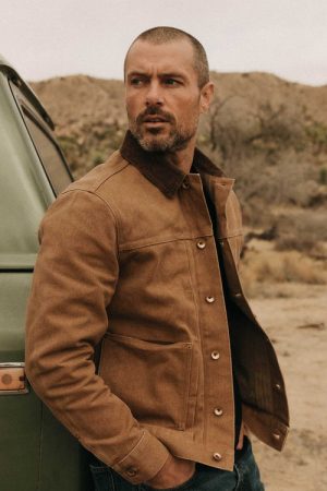 The Ryder Jacket in Tobacco Chipped Canvas