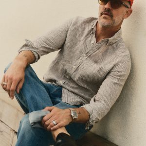 The Jack in Burgundy University Stripe Linen