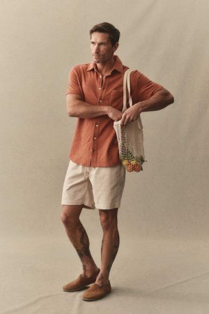The Short Sleeve California in Heather Driftwood Double Knit
