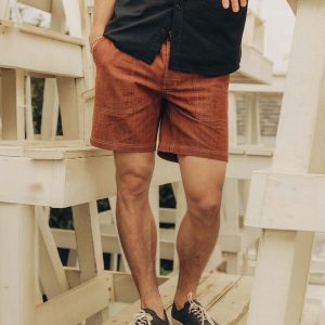 The Breakwater Short in Brick Chambray