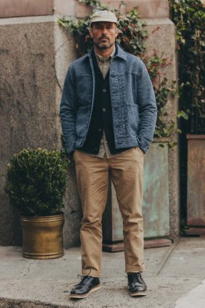 The Straight Foundation Pant in Organic Khaki