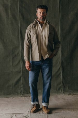 The Straight Jean in Mid Wash Organic Selvedge