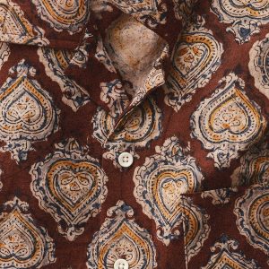 The Hawthorne Shirt in Sangria Block Print