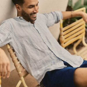The Jack in Blue Sky Stripe Linen