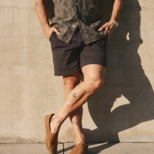 The Apres Short in Organic Faded Black Foundation Twill
