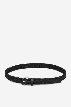 Braided Leather Trimmed Belt