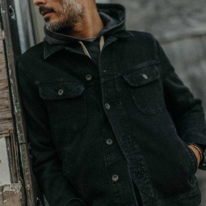 The Long Haul Jacket in Black Indigo Waffle