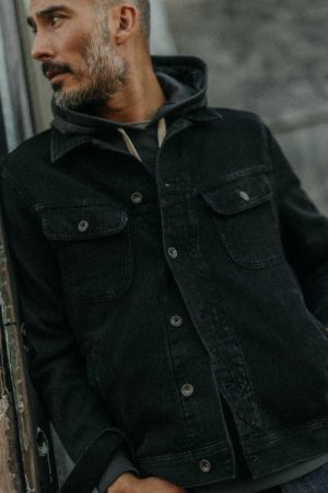 The Long Haul Jacket in Black Indigo Waffle
