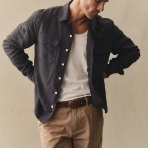 The Shore Shirt in Navy Lyocell
