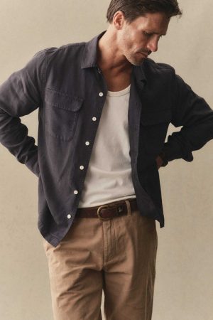 The Shore Shirt in Navy Lyocell