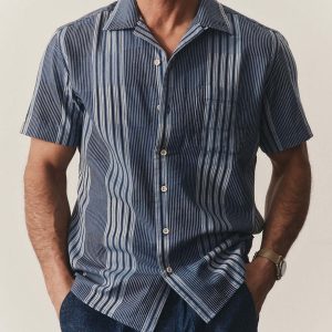 The Hawthorne Shirt in Indigo Patchwork