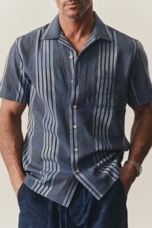 The Hawthorne Shirt in Indigo Patchwork