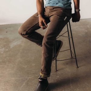 The Chore Pant in Aged Penny Chipped Canvas