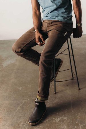 The Chore Pant in Aged Penny Chipped Canvas