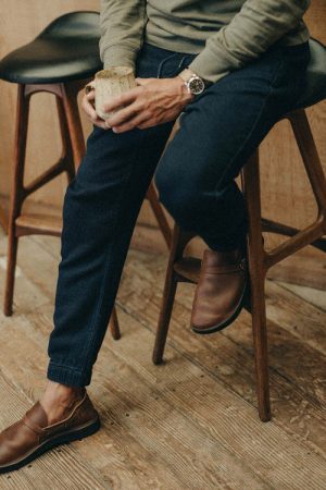 The Apres Pant in Rinsed Indigo Sashiko