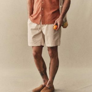 The Apres Short in Heather Oat Pincord